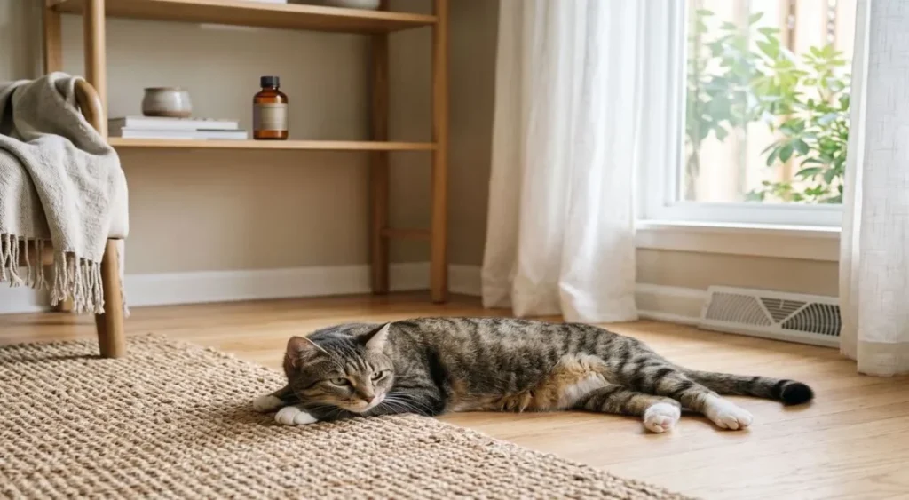 Gato em ambiente doméstico para ilustrar formas de exposição a óleos essenciais.
difusor-oleo-essencial-pets Gato em ambiente doméstico para ilustrar formas de exposição a óleos essenciais.
difusor-oleo-essencial-pets