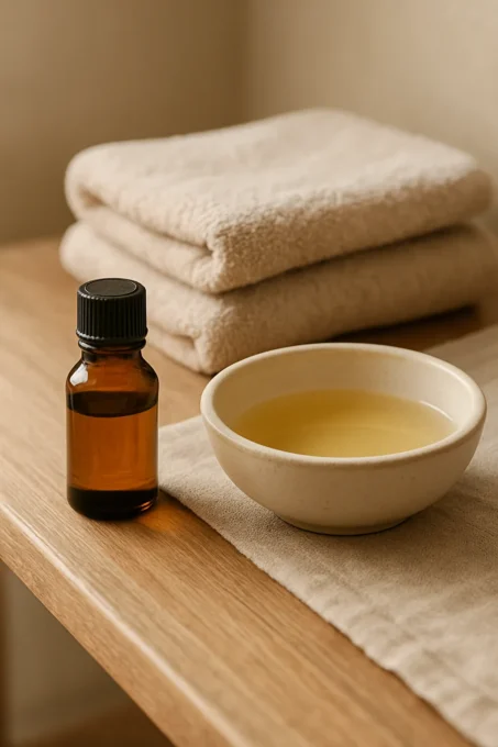 Massagem com óleo para aliviar dor muscular